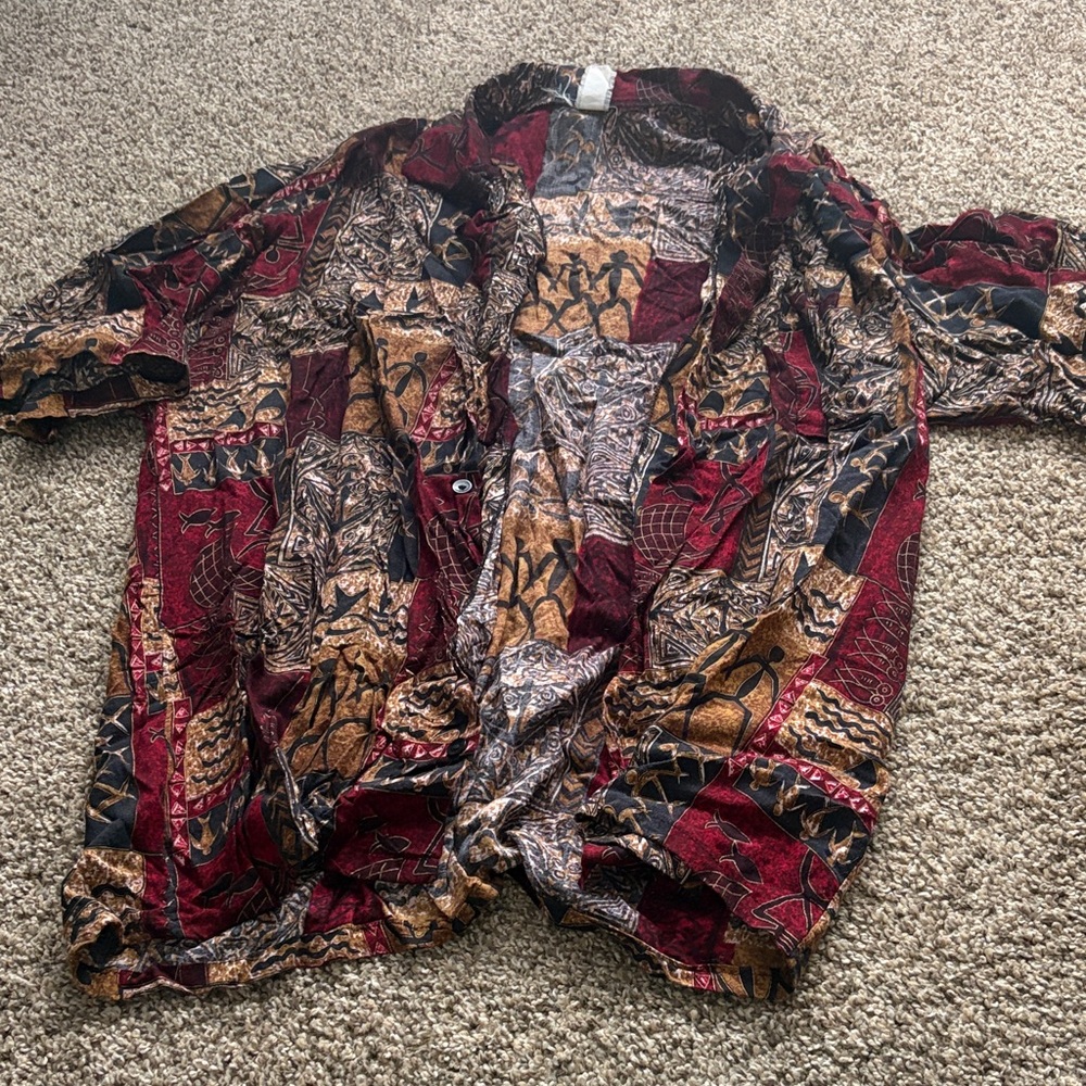 Farah Red and Brown Patterned Shirt
